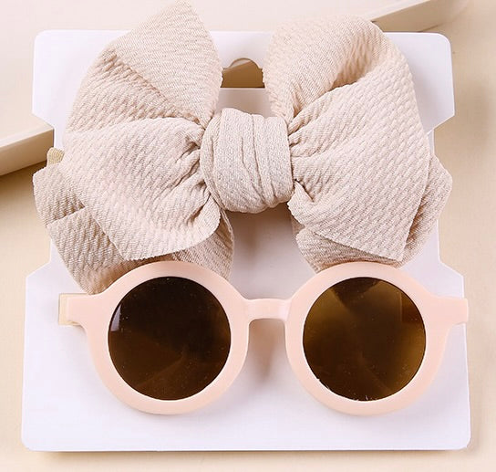 Girls Bow and Sunglass Set