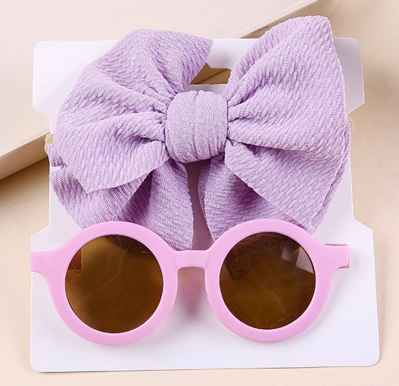 Girls Bow and Sunglass Set