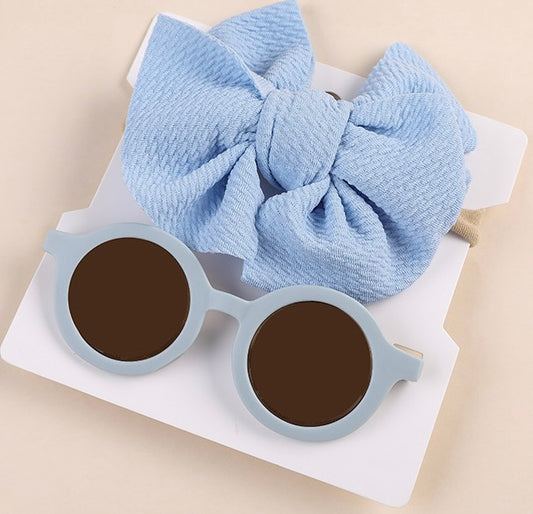 Girls Bow and Sunglass Set