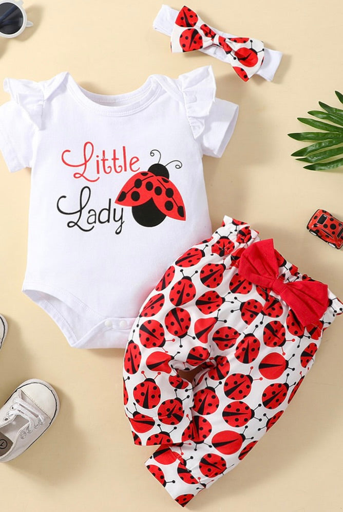 Lady Bug 3 piece Set