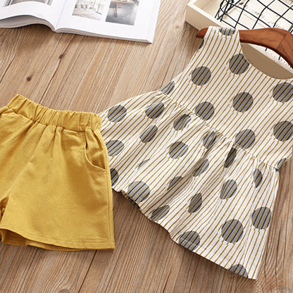 Polka Dot Sleeveless Short Set