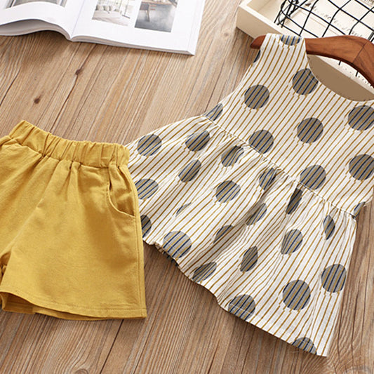 Polka Dot Sleeveless Short Set