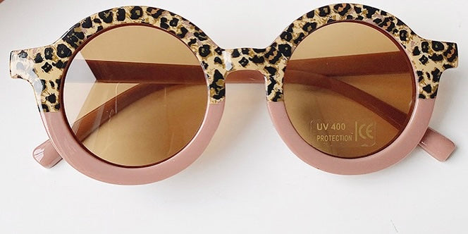 Girls Pink/Leopard Sunglasse