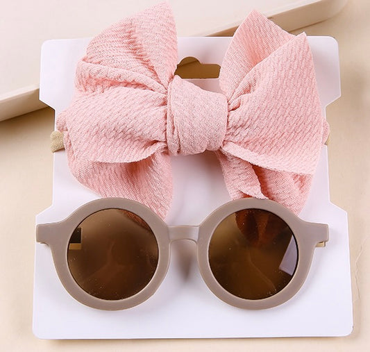Girls Bow and Sunglass Set