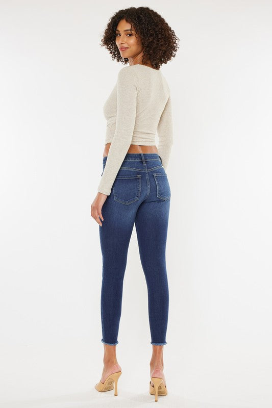 Kancan MID RISE ANKLE SKINNY JEANS