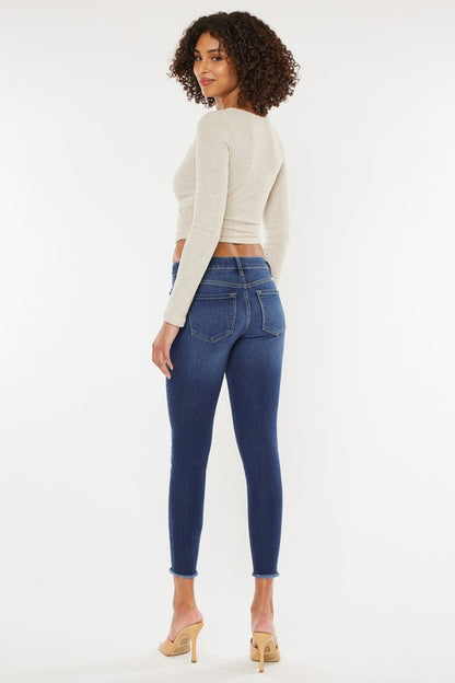 Kancan MID RISE ANKLE SKINNY JEANS