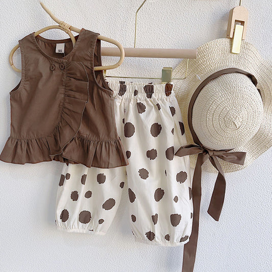 Brown Polka Dot 3 Piece Set