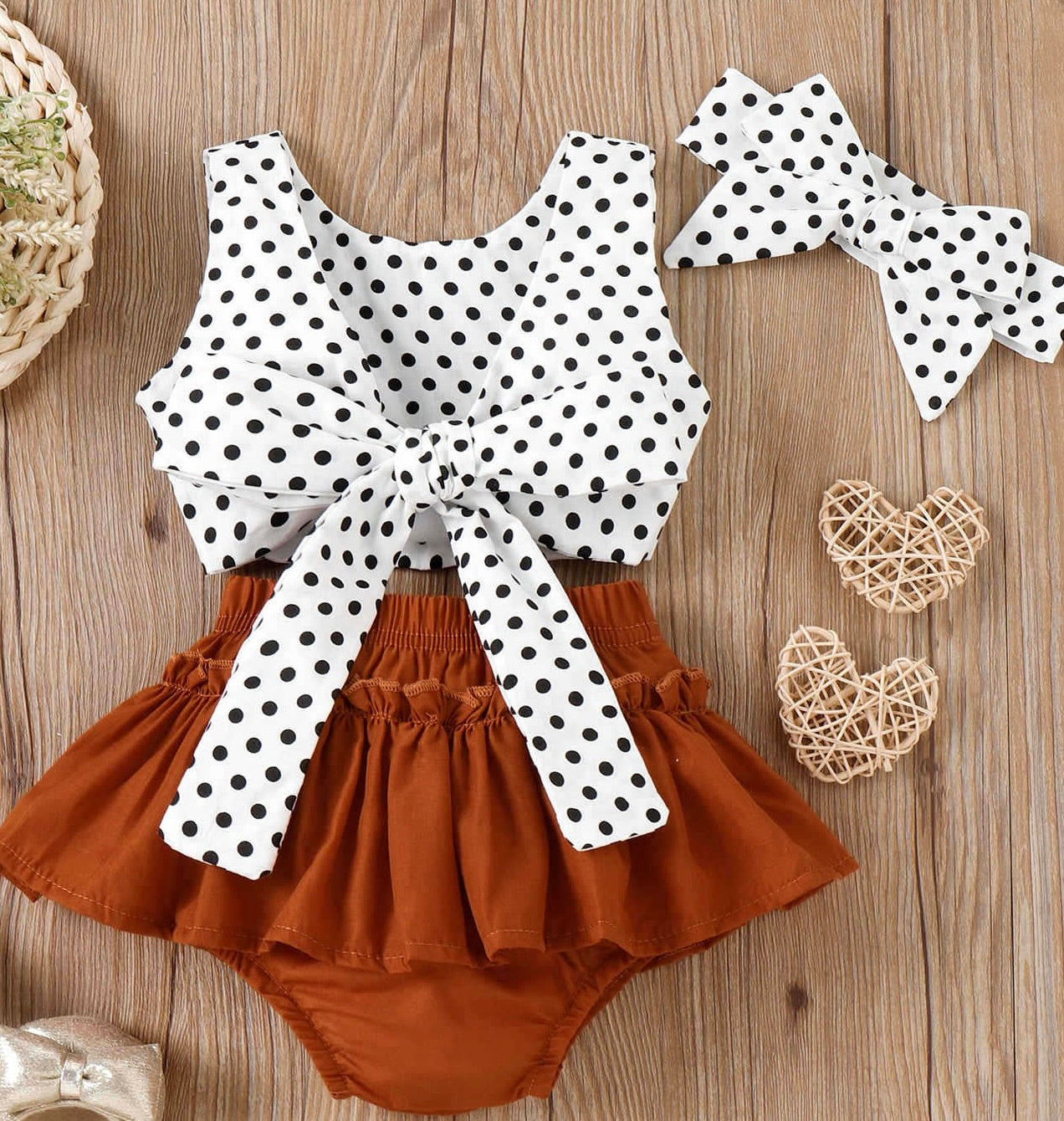 Polka Dot Tie Back @ Piece Set