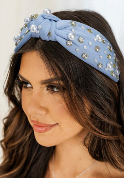Pearls Diamond Knot Hairband