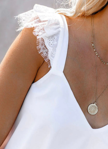 Flutter Lace Tank Top
