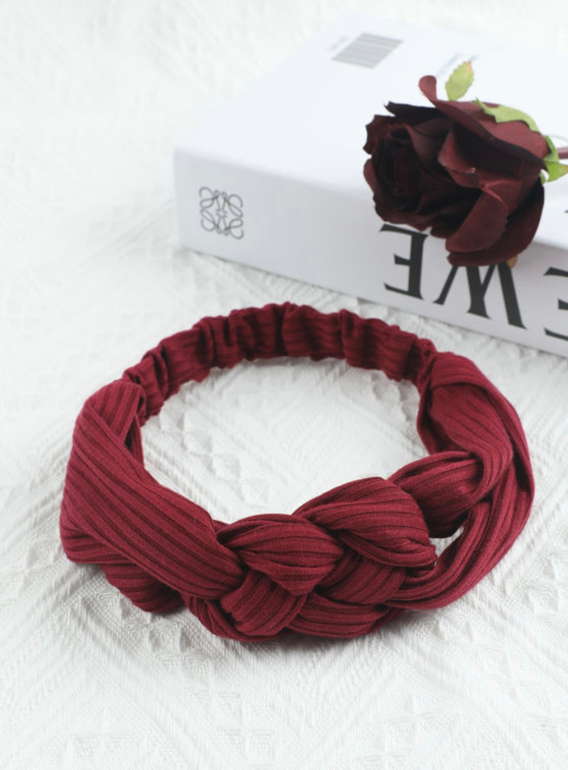 Red Braided Head Band