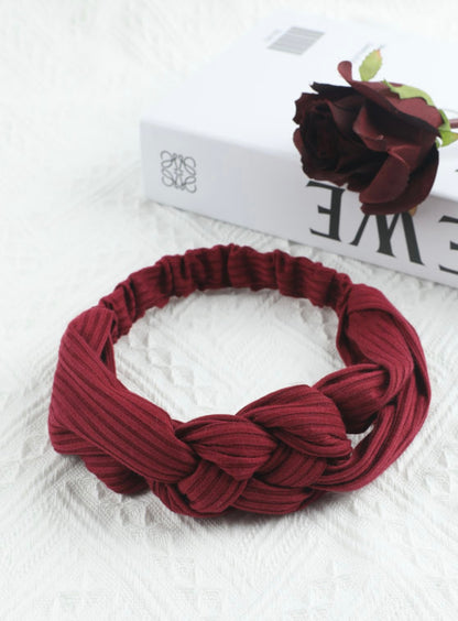Red Braided Head Band