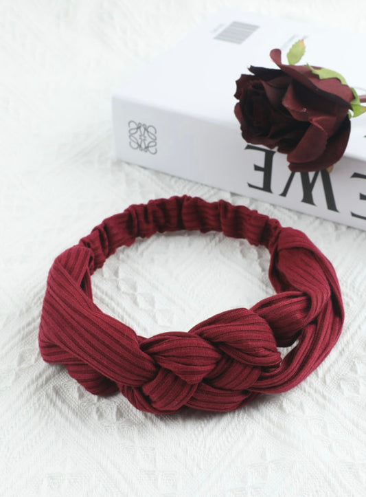 Red Braided Head Band