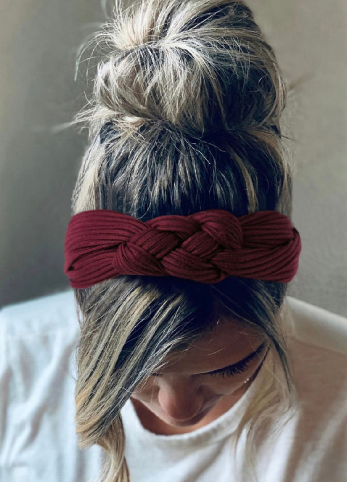 Red Braided Head Band