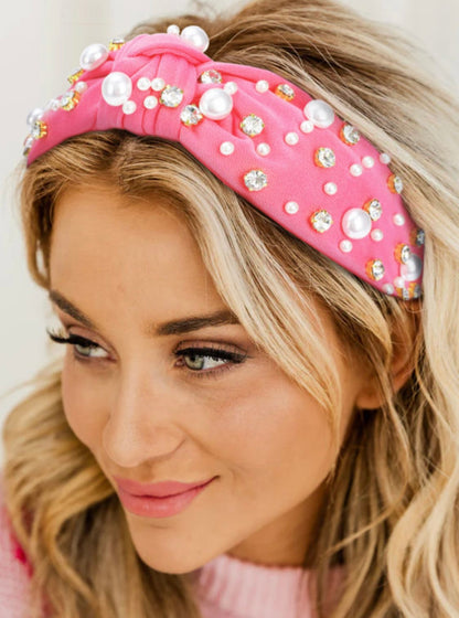 Pearls Diamond Knot Hairband