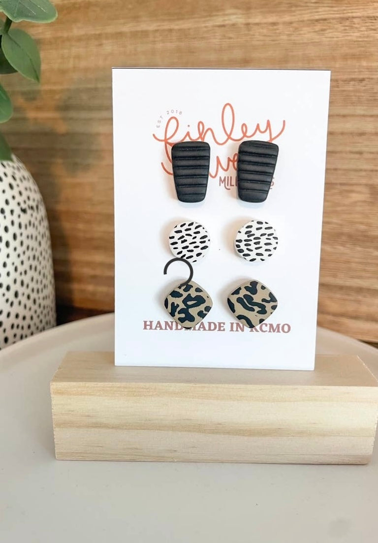 Leopard Dash Studs